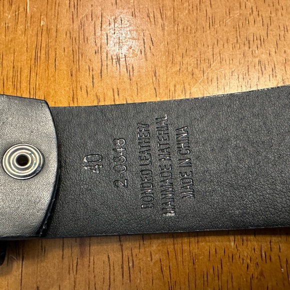 Punk Rock Leather Studded Belt size 40 - Picture 2 of 8